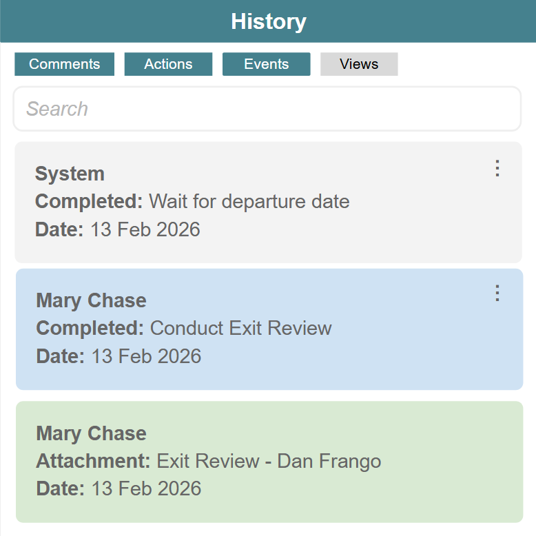 History and notes example